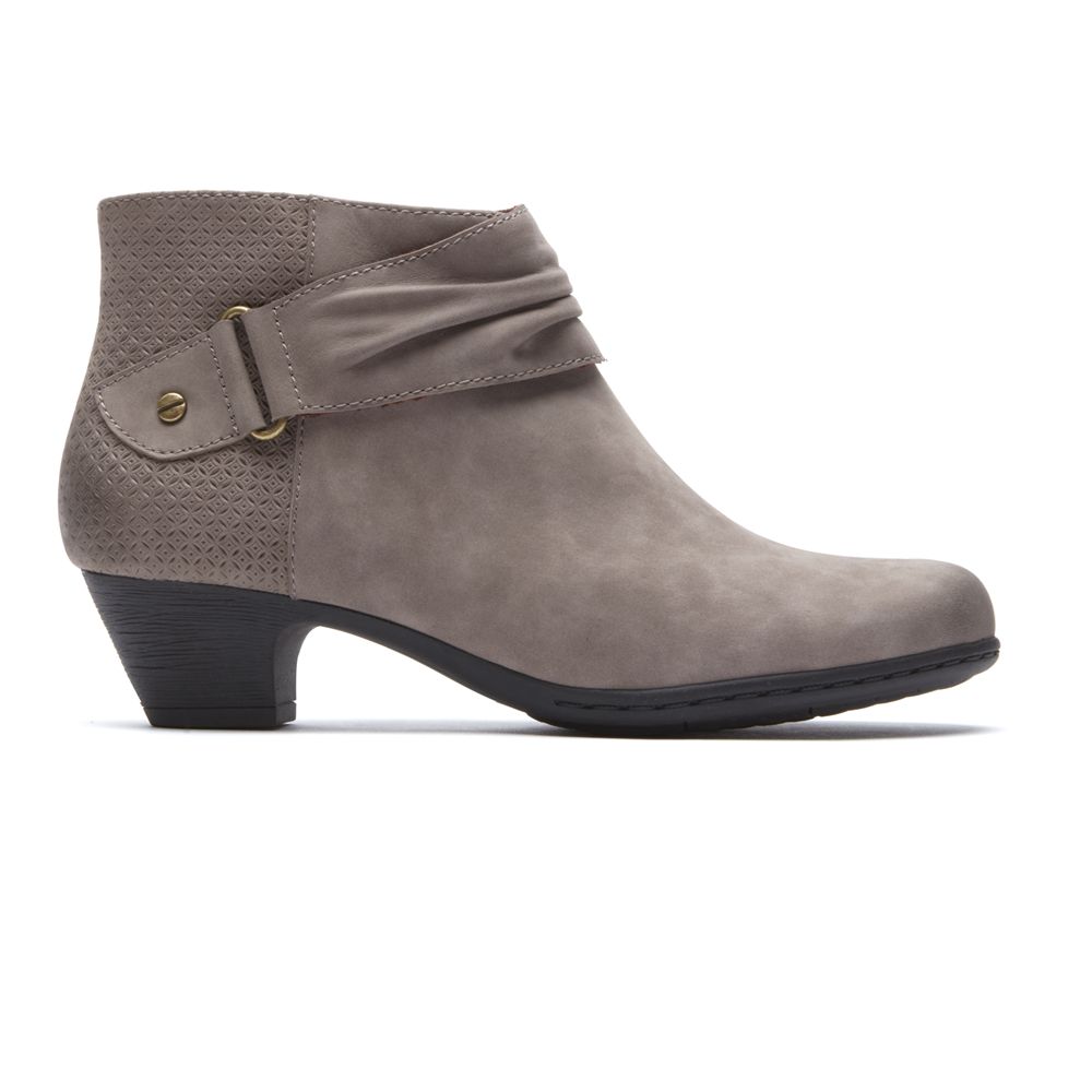 Botins Mulher Rockport Brynn Rouched Cinzentas,Portugal TMYDZ-5703